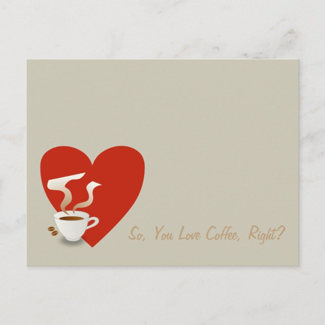 Postal Entonces, Te Encanta El Café, ¿Verdad? (Anverso)