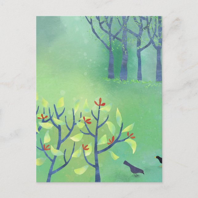 Postal Entorno moderno Verde (Anverso)