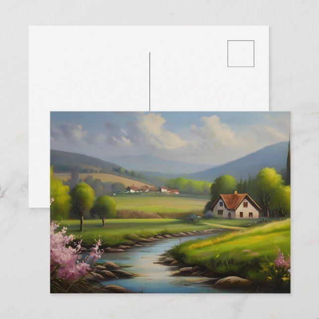 Postal Entorno natural de primavera (Anverso / Reverso)