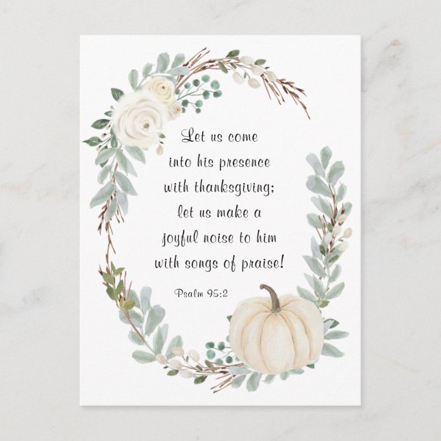 Postal Entra en su presencia con la Biblia de Acción de G (Anverso)