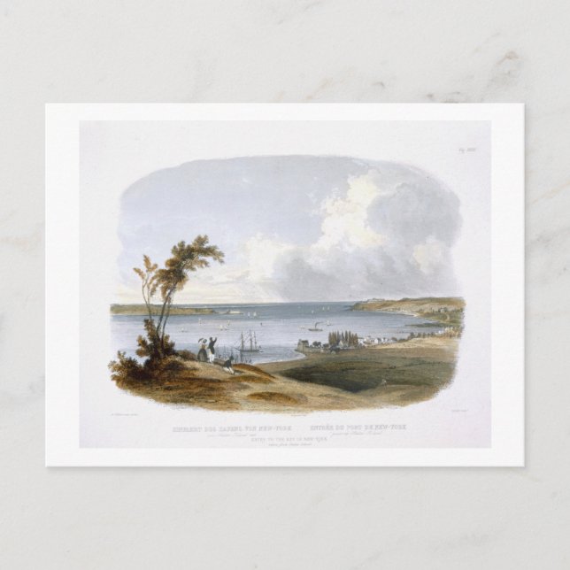 Postal Entrada a la Bahía de Nueva York tomada de Staten  (Anverso)