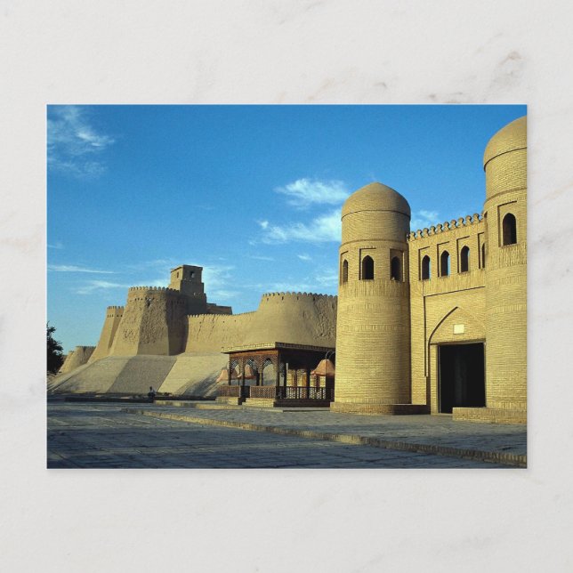 Postal Entrada a la ciudad, Khiva, Uzbekistán (Anverso)