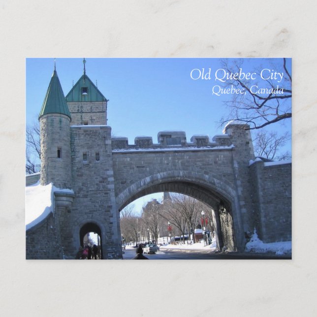 Postal Entrada a la Ciudad Vieja de Quebec, Quebec, Canad (Anverso)
