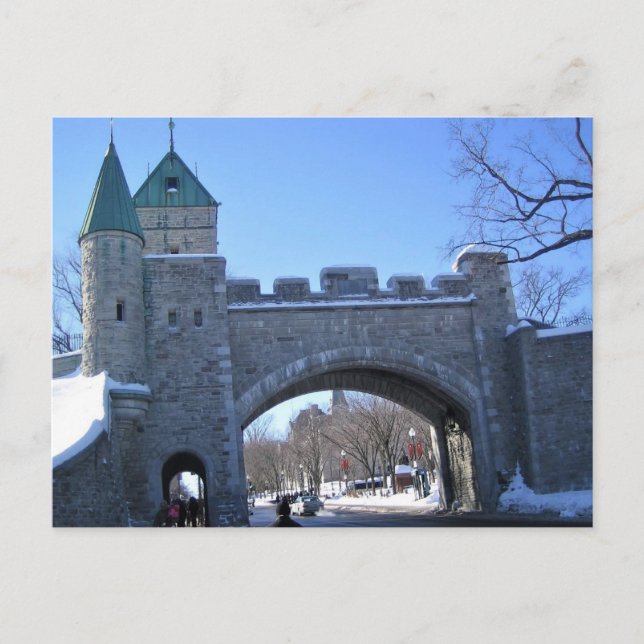 Postal Entrada a la Ciudad Vieja de Quebec, Quebec, Canad (Anverso)