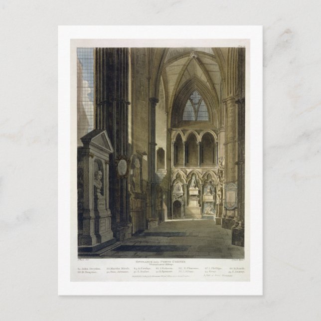 Postal Entrada a la esquina del poeta, plato 26 de 'Westm (Anverso)