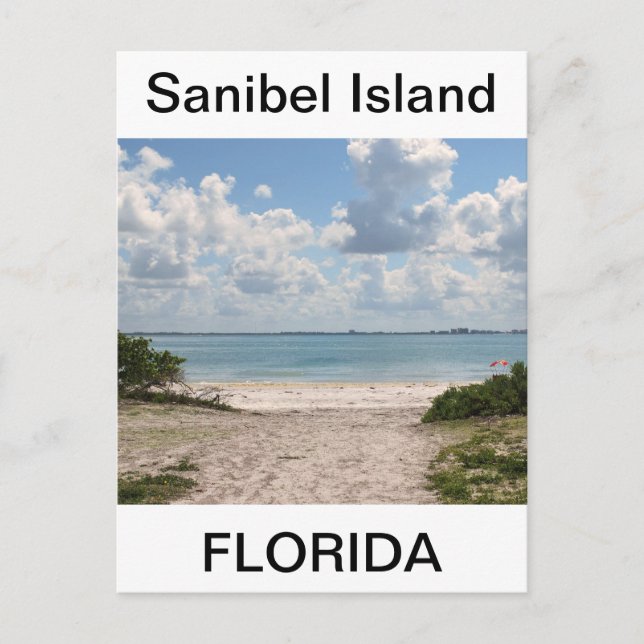 Postal Entrada a la playa de Sanibel (Anverso)