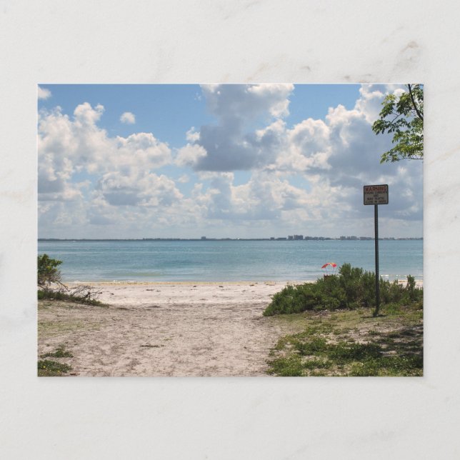 Postal Entrada a la playa de Sanibel (Anverso)