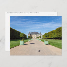 Postal Entrada al castillo de Sceaux - Francia