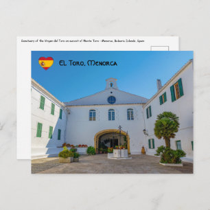 Postal Entrada al Monasterio Monte Toro - Menorca, España