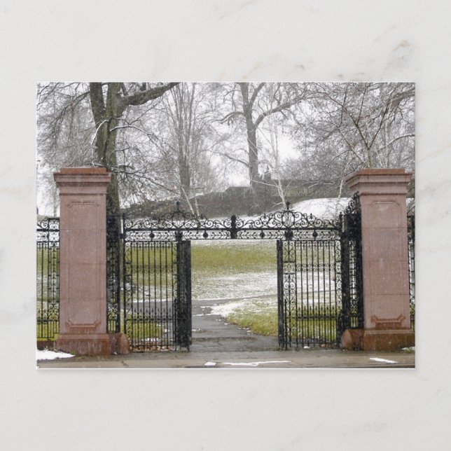 Postal Entrada al parque de Mellon, Pittsburgh, PA (Anverso)