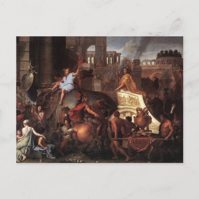 Postal Entrada De Alejandro En Babilonia (Anverso)