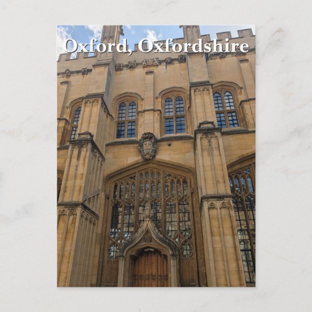Postal Entrada de la Biblioteca Bodleian, Oxford (Anverso)
