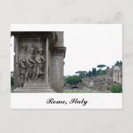 Postal Entrada de las Ruinas Romanas en Roma Italia