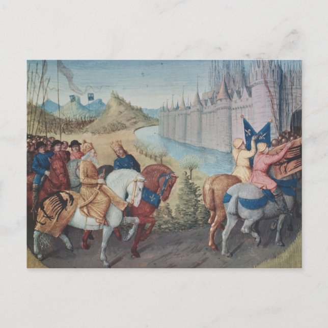 Postal Entrada de Luis VII Rey de Francia y Conrad (Anverso)
