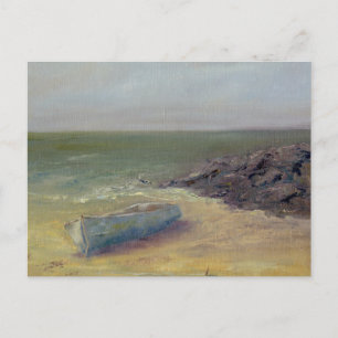 Postal Entrada de marea - Barco en la orilla