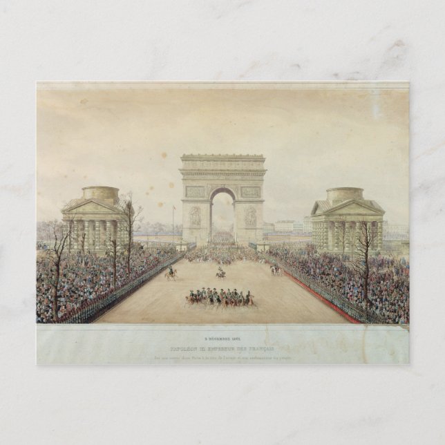 Postal Entrada de Napoleón III en París (Anverso)