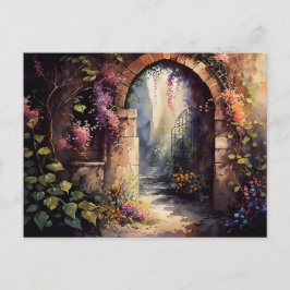 Postal Entrada del Arco del Jardín de Flores Silvestres