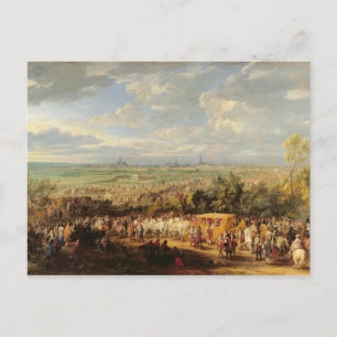 Postal Entrada del Luis XIV de Austria en Arras