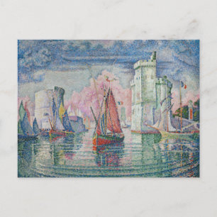 Postal Entrada del puerto de La Rochelle, Paul Signac