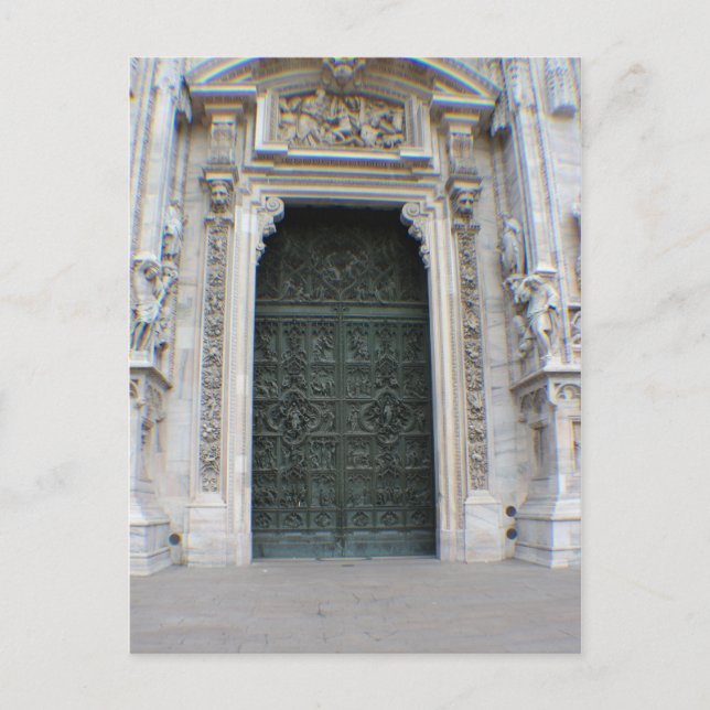 Postal Entrada Duomo - Milán, Italia (Anverso)