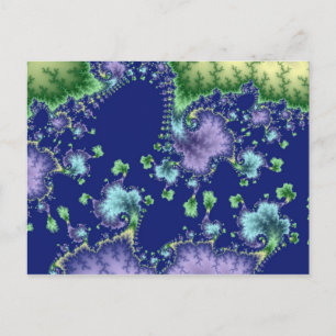 Postal Entrada flotante - Postcard fractal