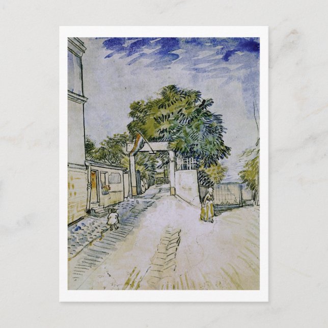 Postal Entrada Moulin de la Galette, Vincent van Gogh (Anverso)