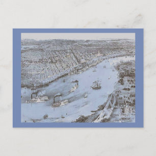 Postal Entrando en Nueva Orleans, guerra civil