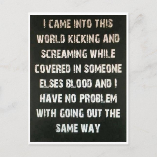 Postal Entré en este mundo... (Anverso)