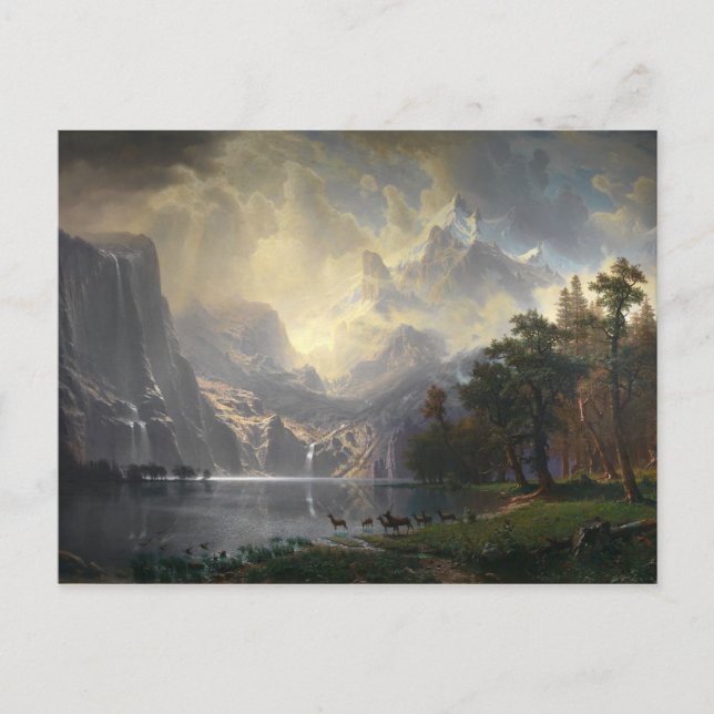 Postal Entre Sierra Nevada Por Albert Bierstadt (Anverso)