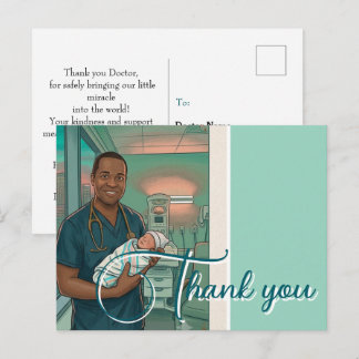 Postal Entrega de bebé gracias