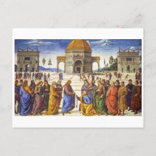 Postal Entrega de las claves   Pietro Perugino  