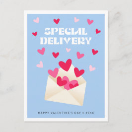 Postal Entrega especial Corazones Sobre Día de San Valent