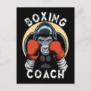 Postal Entrenador de boxeo de gorila - Entrenador deporti