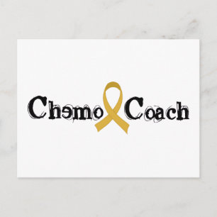 Postal Entrenador de Chemo - Cinta de oro para el cáncer