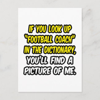 Postal Entrenador De Fútbol En Diccionario... Mi Imagen
