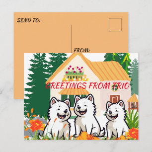 Postal Entrenador de perros Happy Puppies Garden Fiesta P