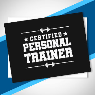 Postal Entrenador Personal Certificado Entrenador de Fitn