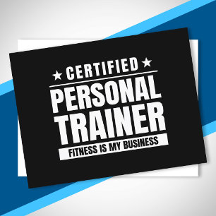 Postal Entrenador Personal Certificado Gym Quote Fitness 