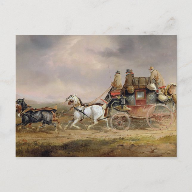 Postal Entrenadores de correo en la carretera: The Louth- (Anverso)