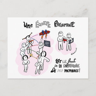 Postal Entrenamiento a dedo "Différence et performance"