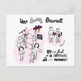 Postal Entrenamiento a dedo "Différence et performance"