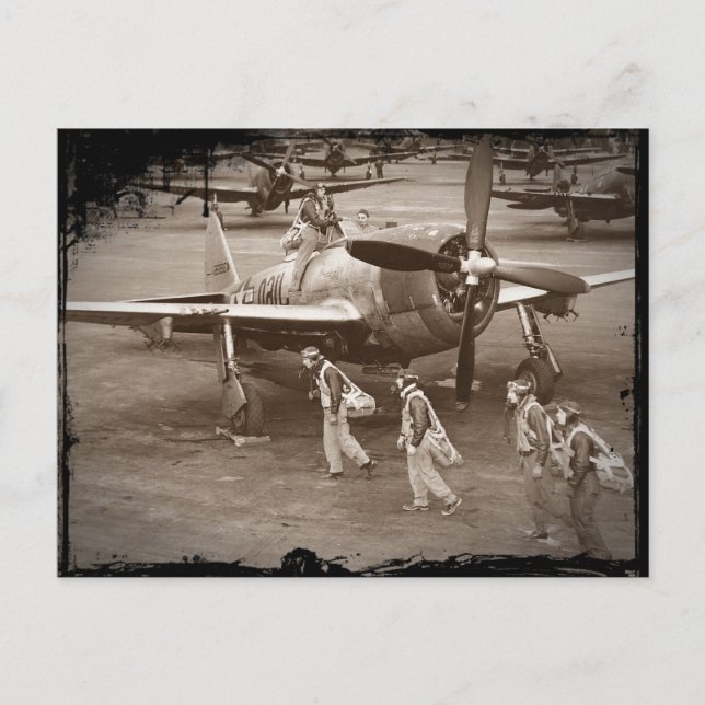 Postal Entrenamiento de pilotos de combate sobre pernos t (Anverso)