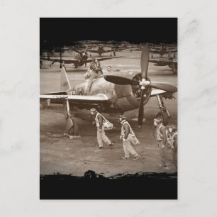 Postal Entrenamiento de pilotos de combate sobre pernos t