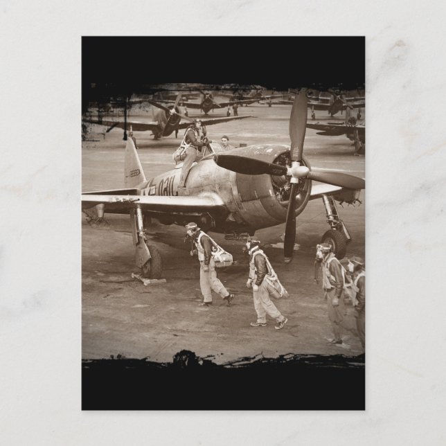 Postal Entrenamiento de pilotos de combate sobre pernos t (Anverso)