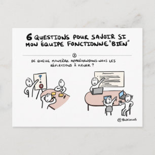 Postal Entrenamiento por cartón de équipe "3/6: Réflexión