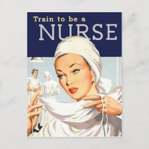 Postal Entrenar para ser enfermera, hospital, cosechadora