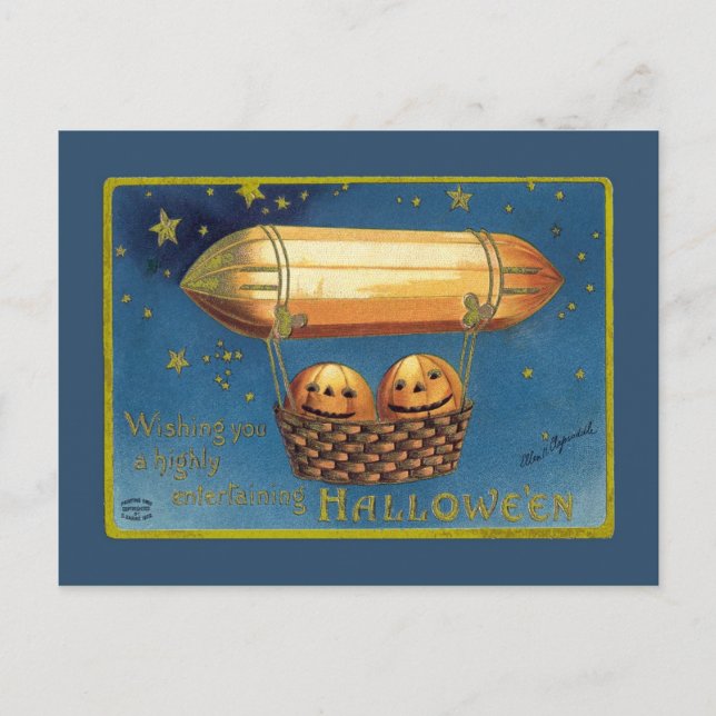 Postal Entreteniendo Halloween (Anverso)