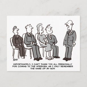 Postal Entrevista con el jefe sólo recordando el nombre d