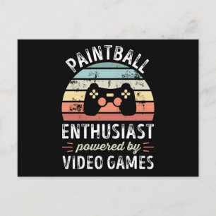 Postal Entusiasta de paintball impulsado por videojuegos