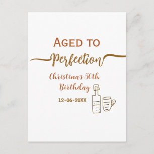 Postal envejecido a la perfección cumpleaños 50 nombre vi